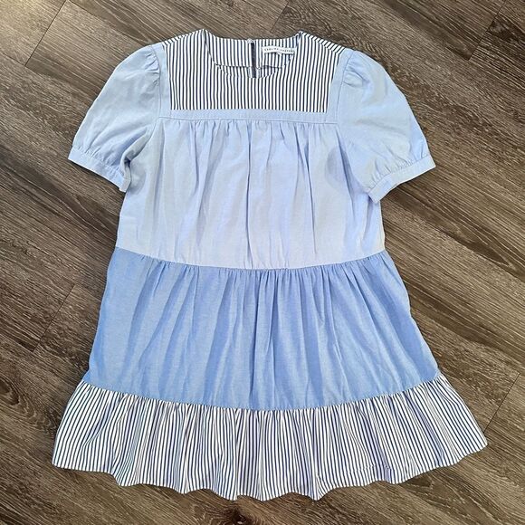 English Factory Short Sleeve Shirred Quinn Dress - Picture 1 of 10
